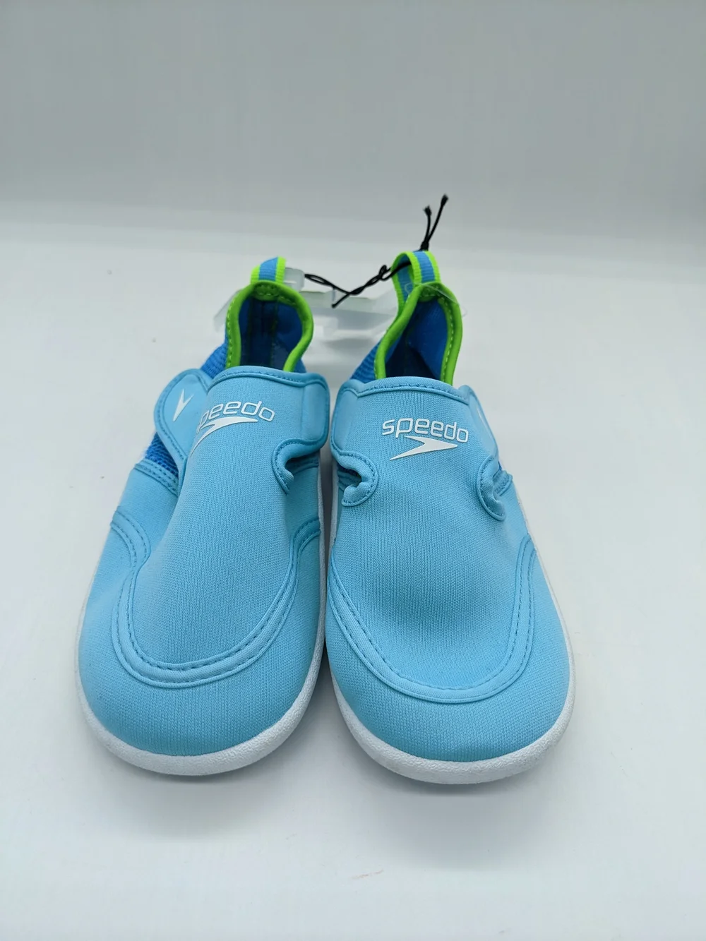 Speedo Kids Aqua Blue Water Shoes with Lime Accents